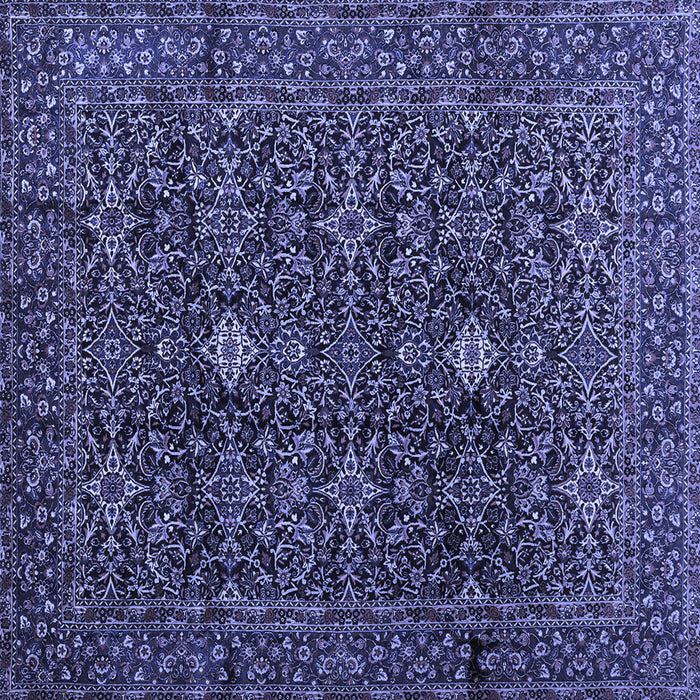 Square Machine Washable Persian Blue Traditional Rug, wshtr2166blu
