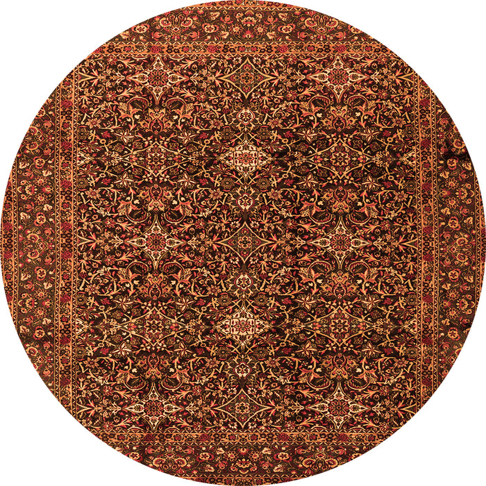Square Persian Orange Traditional Rug, tr2166org