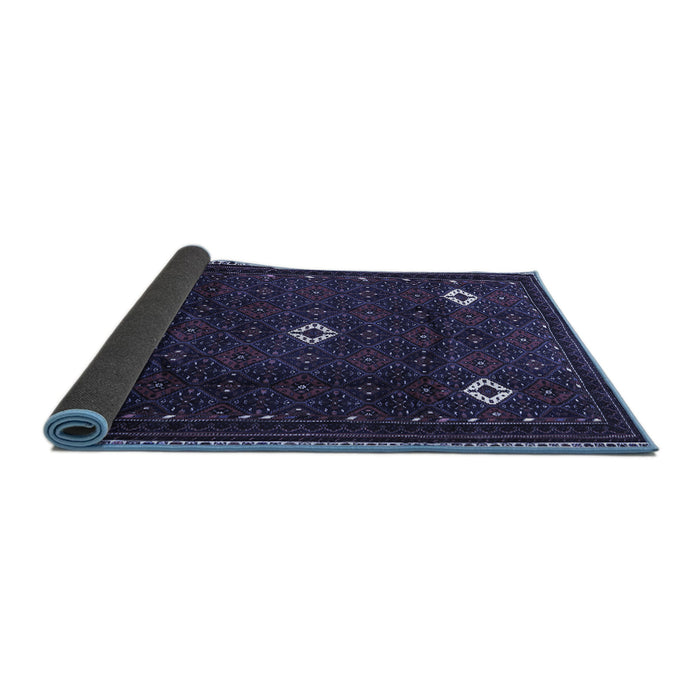 Sideview of Persian Blue Traditional Rug, tr2167blu