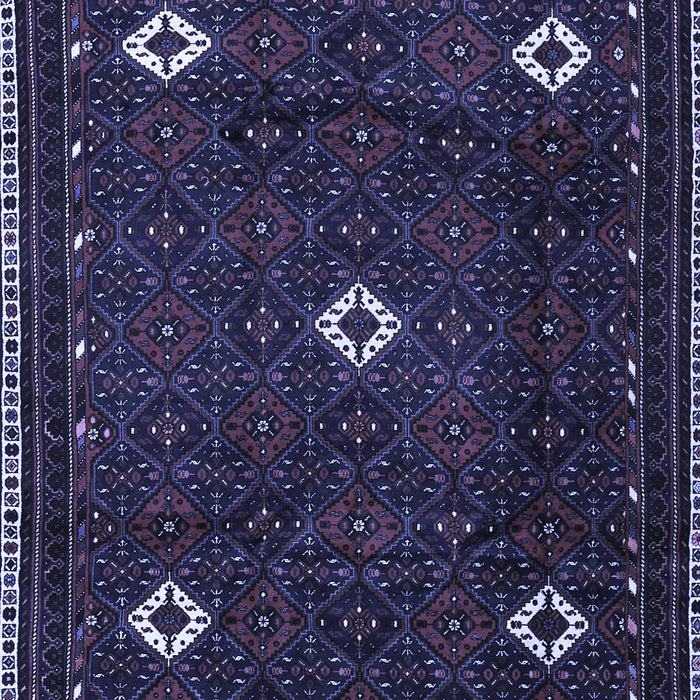 Machine Washable Persian Blue Traditional Rug, wshtr2167blu