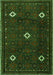 Serging Thickness of Machine Washable Persian Green Traditional Area Rugs, wshtr2167grn