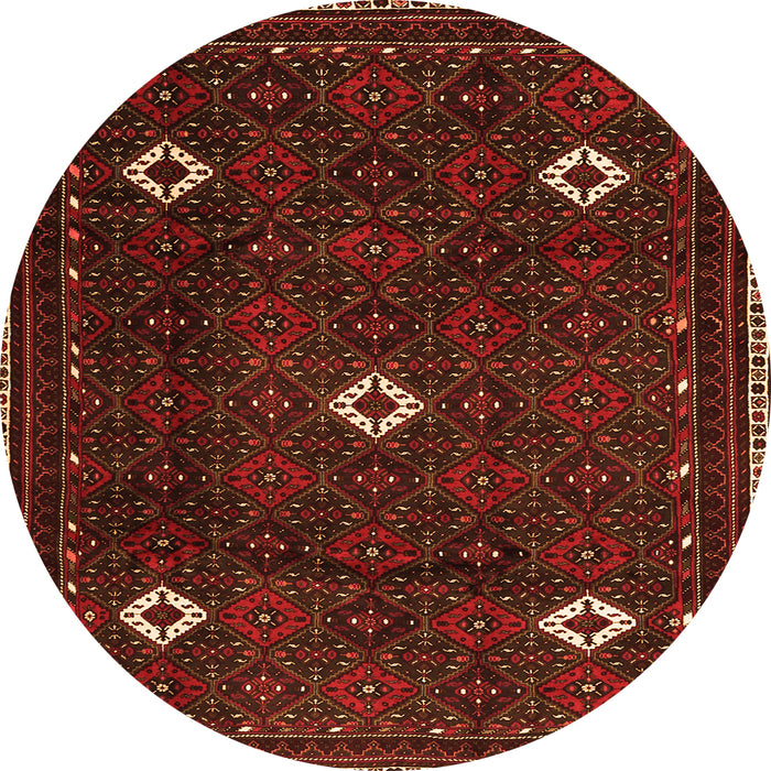 Square Persian Orange Traditional Rug, tr2167org