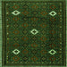 Serging Thickness of Persian Green Traditional Rug, tr2167grn