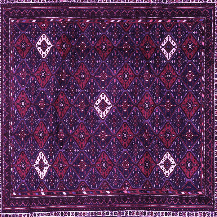 Square Machine Washable Persian Purple Traditional Area Rugs, wshtr2167pur