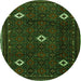 Machine Washable Persian Green Traditional Area Rugs, wshtr2167grn