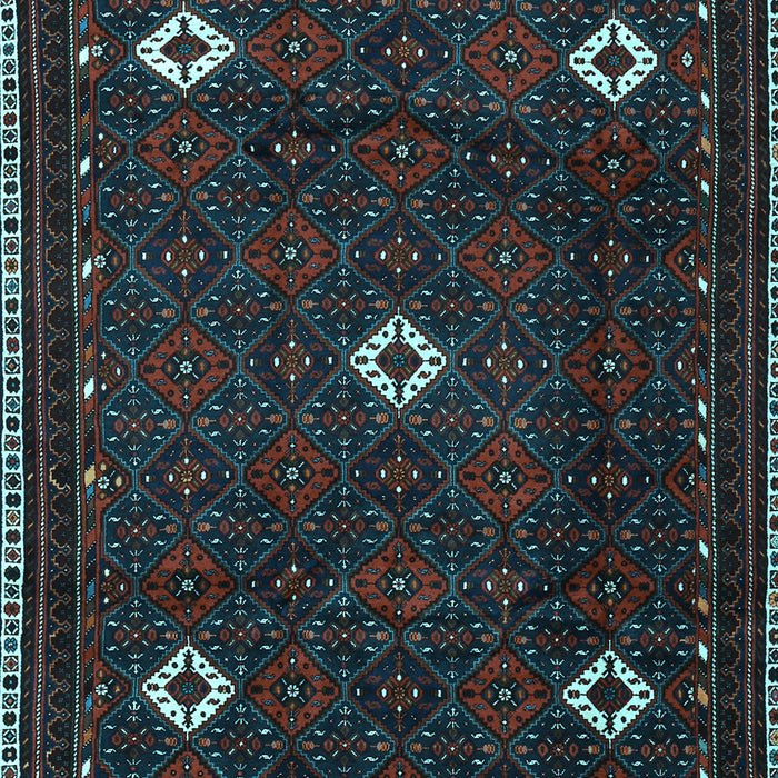 Machine Washable Persian Light Blue Traditional Rug, wshtr2167lblu
