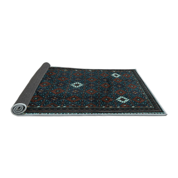 Sideview of Persian Light Blue Traditional Rug, tr2167lblu