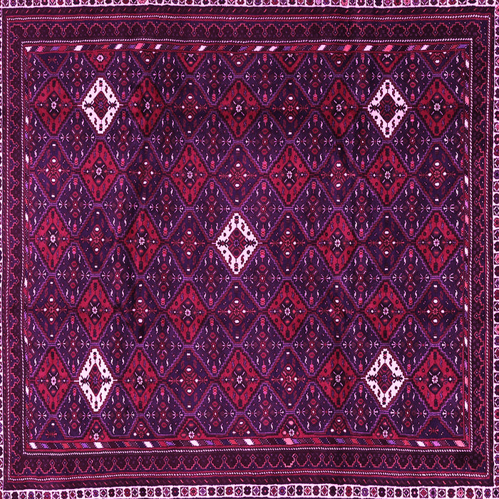 Square Machine Washable Persian Pink Traditional Rug, wshtr2167pnk