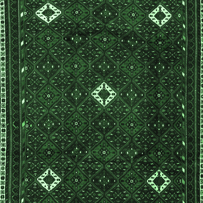 Machine Washable Persian Emerald Green Traditional Area Rugs, wshtr2167emgrn