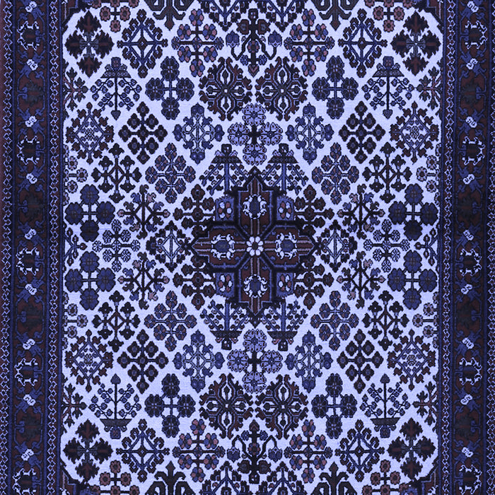 Machine Washable Persian Blue Traditional Rug, wshtr2168blu
