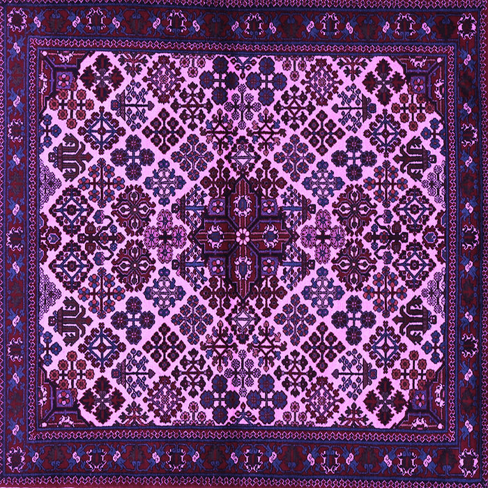 Square Persian Purple Traditional Rug, tr2168pur