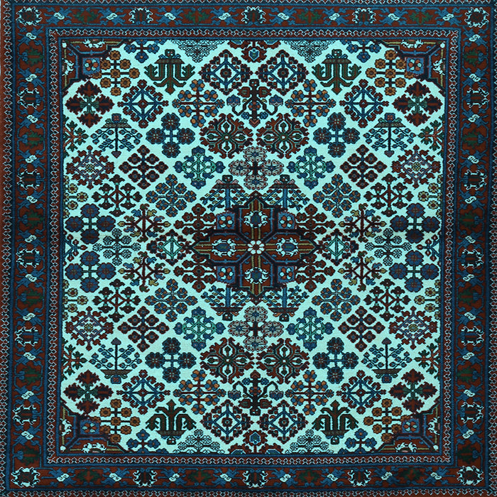 Square Persian Light Blue Traditional Rug, tr2168lblu