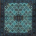 Square Persian Light Blue Traditional Rug, tr2168lblu