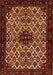 Serging Thickness of Machine Washable Persian Orange Traditional Area Rugs, wshtr2168org