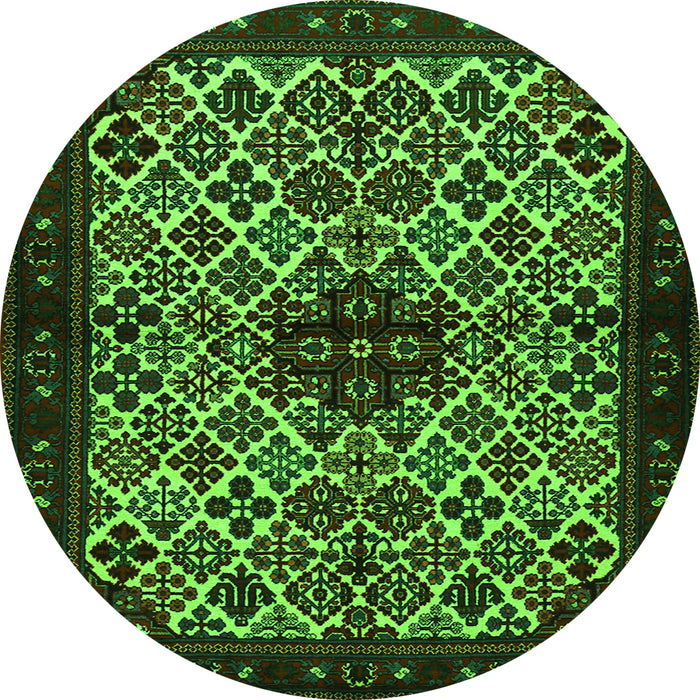 Machine Washable Persian Green Traditional Area Rugs, wshtr2168grn