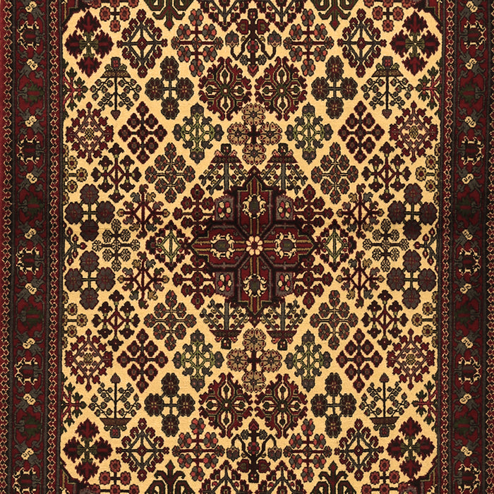 Machine Washable Persian Brown Traditional Rug, wshtr2168brn