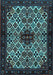 Machine Washable Persian Light Blue Traditional Rug, wshtr2168lblu