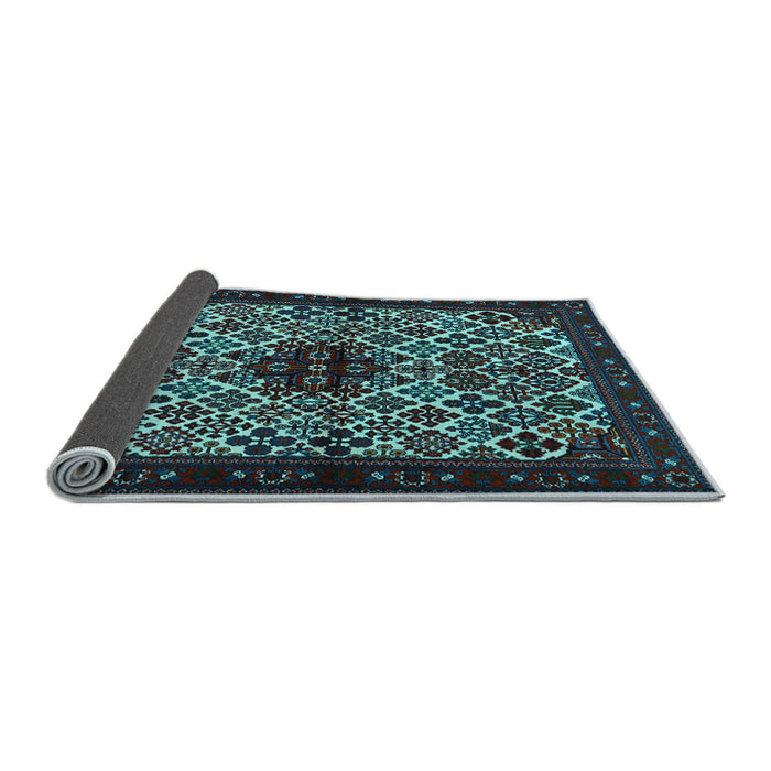Sideview of Persian Light Blue Traditional Rug, tr2168lblu