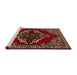 Sideview of Machine Washable Traditional Tomato Red Rug, wshtr2169