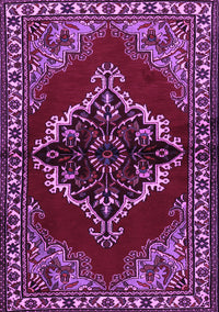 Medallion Purple Traditional Rug, tr2169pur