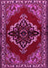 Machine Washable Medallion Pink Traditional Rug, wshtr2169pnk