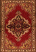 Serging Thickness of Machine Washable Medallion Orange Traditional Area Rugs, wshtr2169org