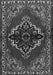 Serging Thickness of Machine Washable Medallion Gray Traditional Rug, wshtr2169gry