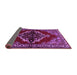 Sideview of Medallion Purple Traditional Rug, tr2169pur