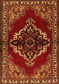 Medallion Orange Traditional Rug, tr2169org