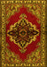 Medallion Yellow Traditional Rug, tr2169yw