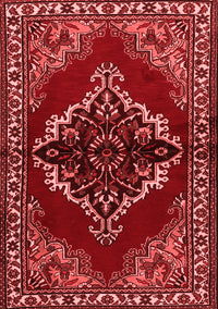 Medallion Red Traditional Rug, tr2169red