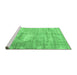 Sideview of Machine Washable Persian Emerald Green Traditional Area Rugs, wshtr216emgrn