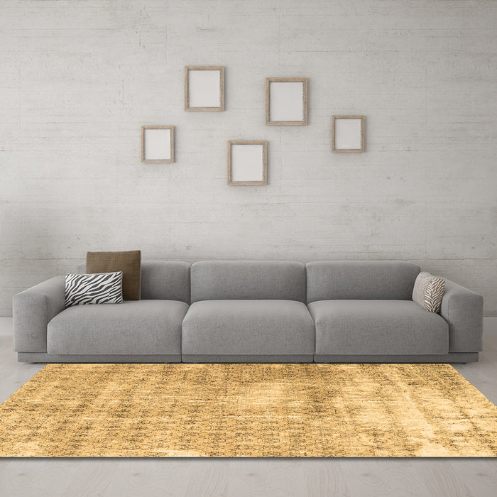 Machine Washable Persian Brown Traditional Rug in a Living Room,, wshtr216brn