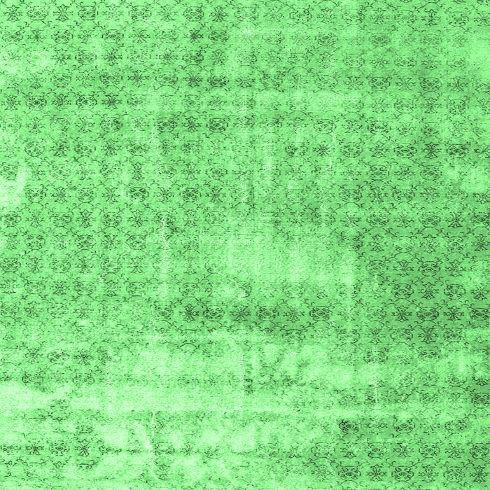 Square Persian Emerald Green Traditional Rug, tr216emgrn