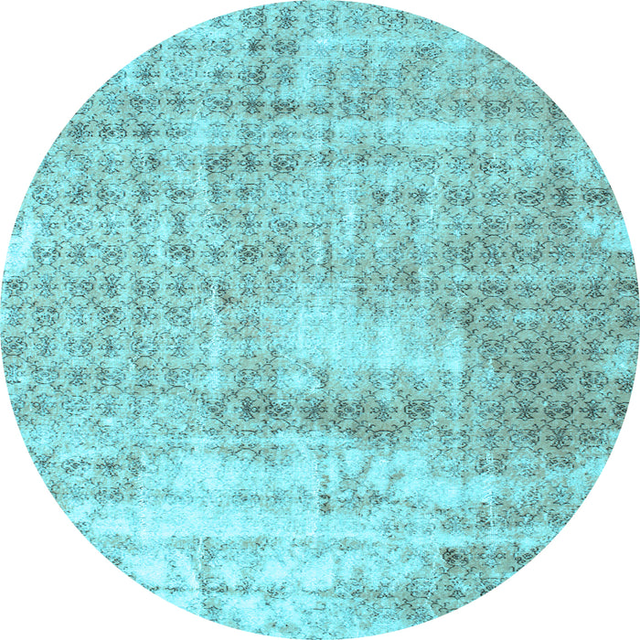 Round Persian Light Blue Traditional Rug, tr216lblu