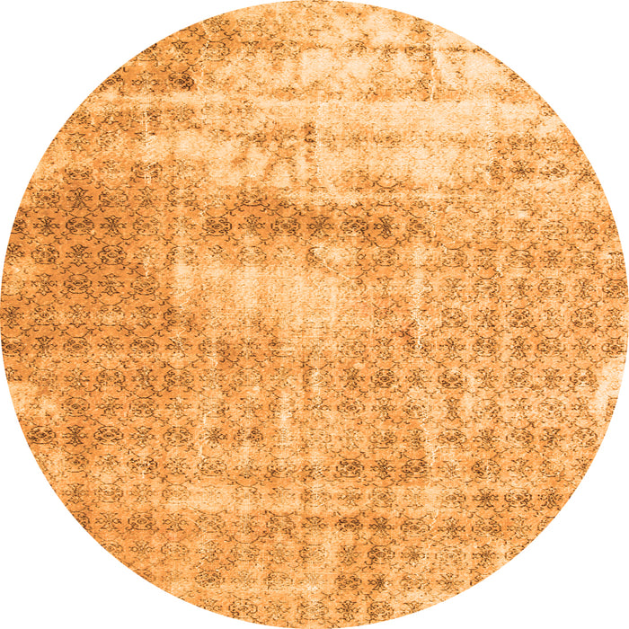 Square Persian Orange Traditional Rug, tr216org