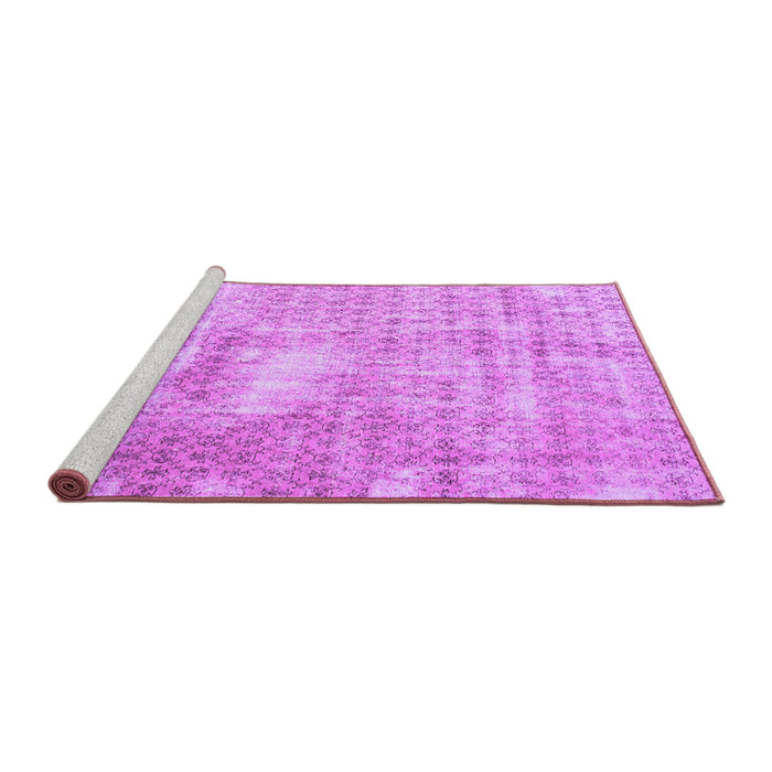 Sideview of Machine Washable Persian Purple Traditional Area Rugs, wshtr216pur