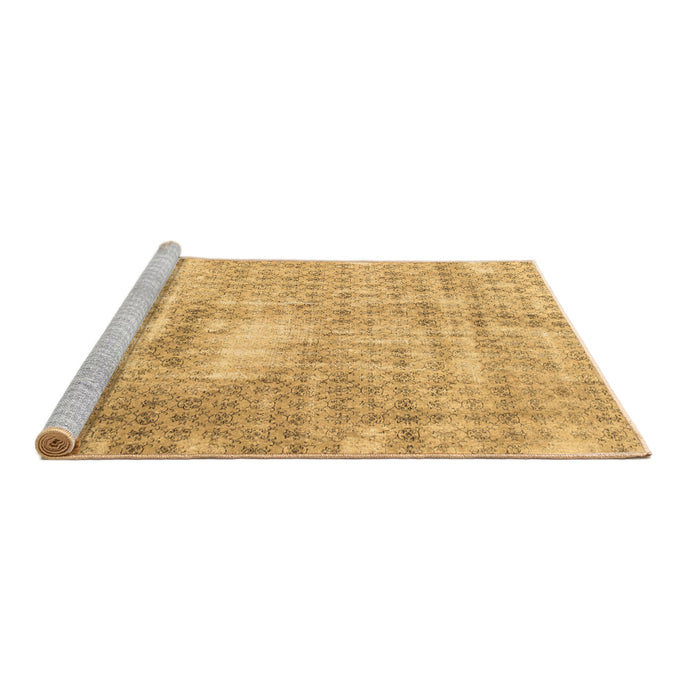 Sideview of Machine Washable Persian Brown Traditional Rug, wshtr216brn