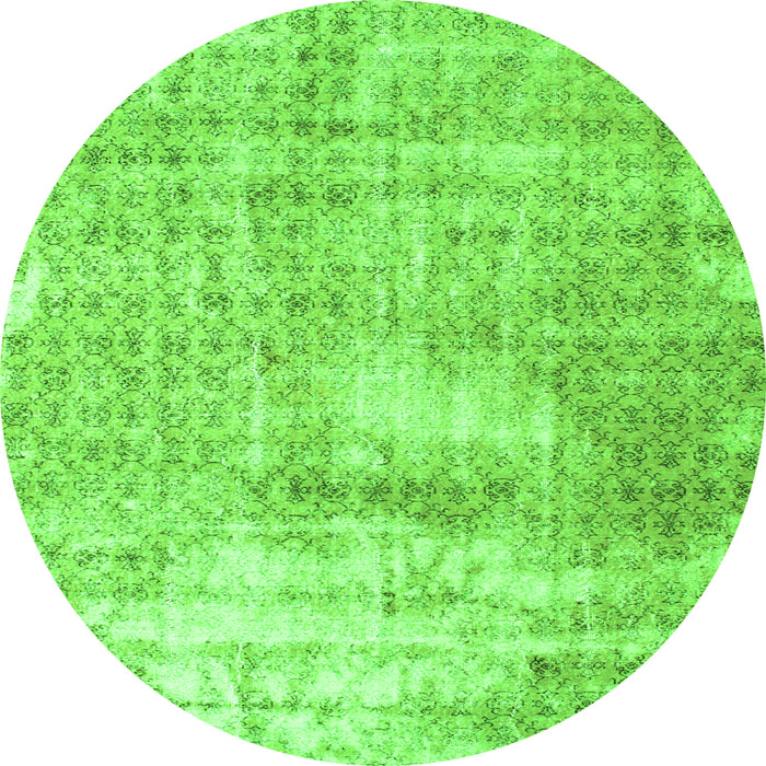 Square Persian Green Traditional Rug, tr216grn