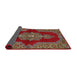 Sideview of Traditional Dark Almond Brown Medallion Rug, tr2170