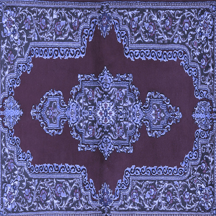 Square Medallion Blue Traditional Rug, tr2170blu