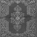 Serging Thickness of Medallion Gray Traditional Rug, tr2170gry