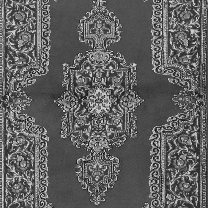 Serging Thickness of Machine Washable Medallion Gray Traditional Rug, wshtr2170gry