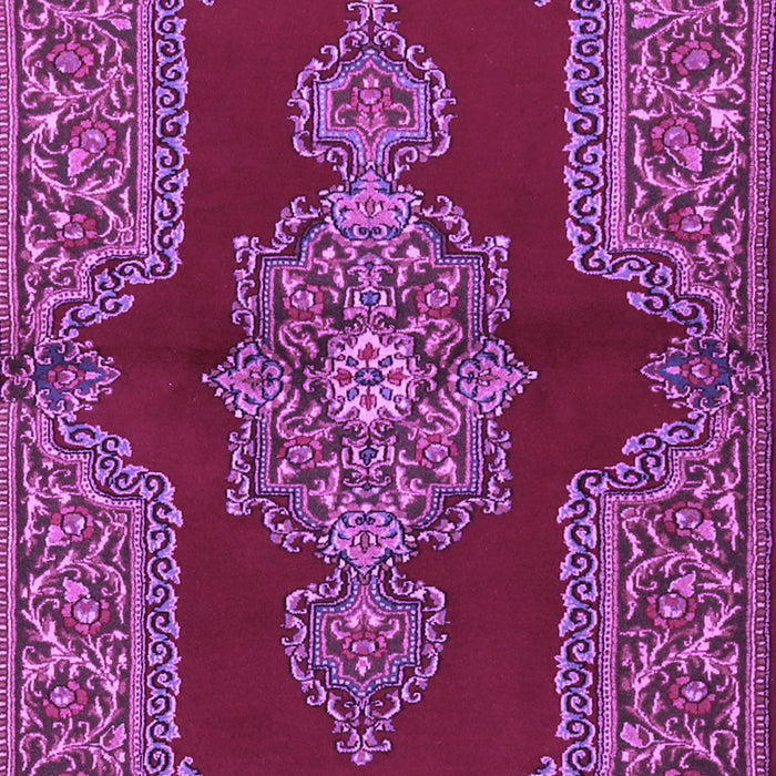 Machine Washable Medallion Purple Traditional Area Rugs, wshtr2170pur