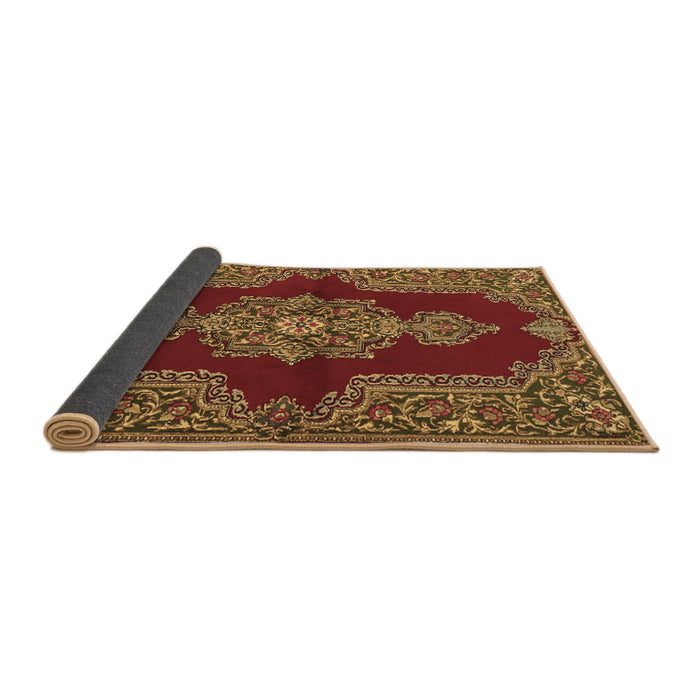 Sideview of Medallion Brown Traditional Rug, tr2170brn