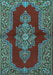 Medallion Light Blue Traditional Rug, tr2170lblu