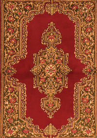 Medallion Orange Traditional Rug, tr2170org