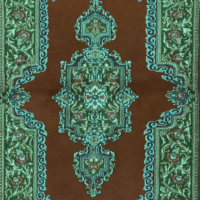 Medallion Turquoise Traditional Rug, tr2170turq