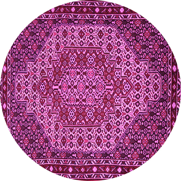 Round Persian Pink Traditional Rug, tr2171pnk