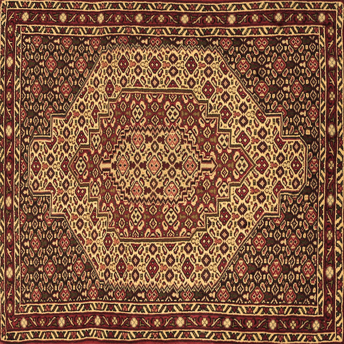 Square Machine Washable Persian Brown Traditional Rug, wshtr2171brn